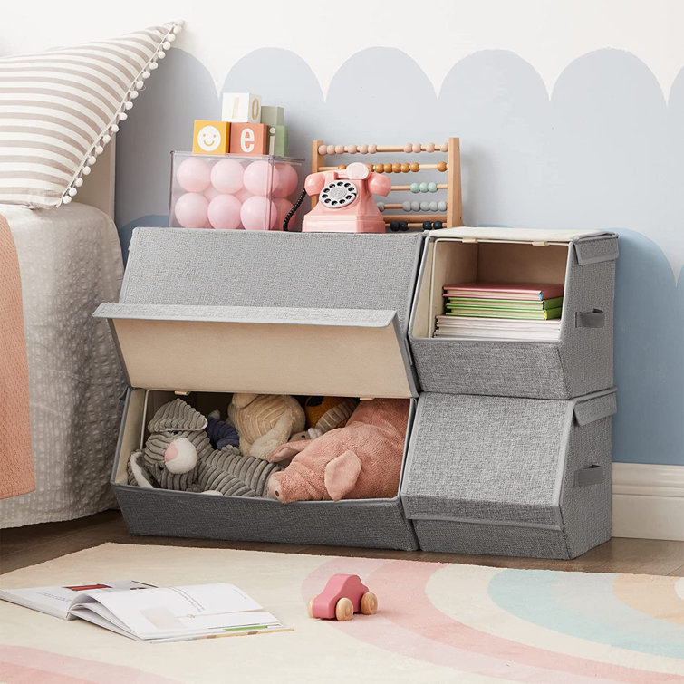 Hokku Designs 4 Piece Fabric Storage Bin Set Wayfair Canada